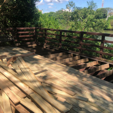 Deck de observação do Rio Tubarão passa por reforma