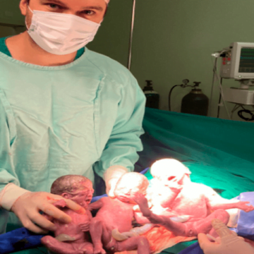 Trigêmeas nascem prematuras em parto emergencial em Orleans