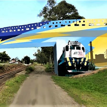 Elevado de Capivari de Baixo recebe grafite em comemoração aos 30 anos do município