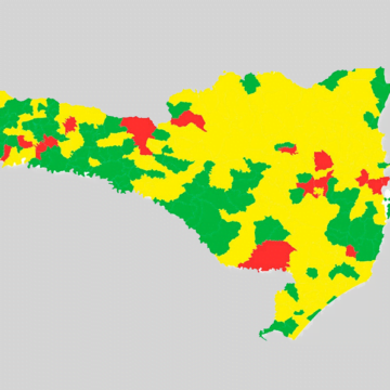 Matriz de Alerta Epidemiológico aponta apenas uma cidade da Amurel em nível alto para a covid-19