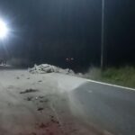 Caminhoneiro de Tubarão morre após sofrer mal súbito e sair da pista na BR-101