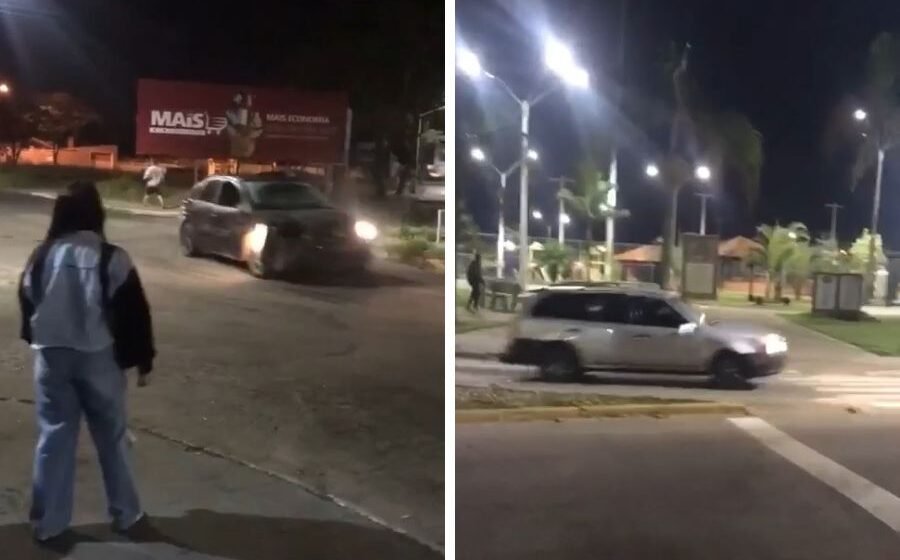 Confusão e perseguição entre dois veículos assustam moradores em Capivari de Baixo; VÍDEO