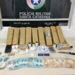 Dupla é presa com quase 10 quilos de drogas em Tubarão