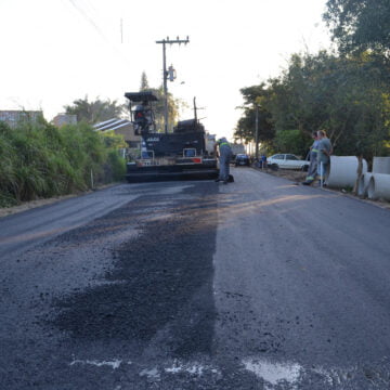 Mais um trecho da rua Tenente João Luiz Maus é pavimentado Mais um trecho da rua Tenente João Luiz Maus é pavimentado