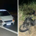 Duas pessoas ficam feridas após colisão entre moto e carro em Sangão