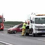 Sequência de colisões traseiras é registrada na BR-101, em Tubarão