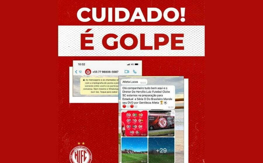 Golpistas usam nome do Hercílio Luz para pedir dinheiro a atletas de futebol