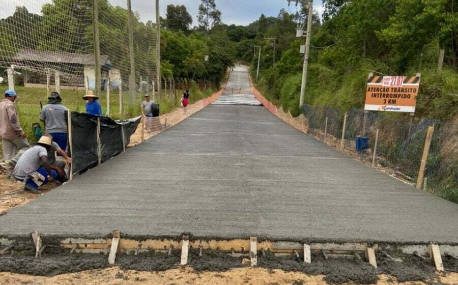Pavimentação da estrada geral do Caruru, em Tubarão, está concluída