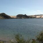 Lagoa do Arroio Corrente, em Jaguaruna. Reprodução UNITV