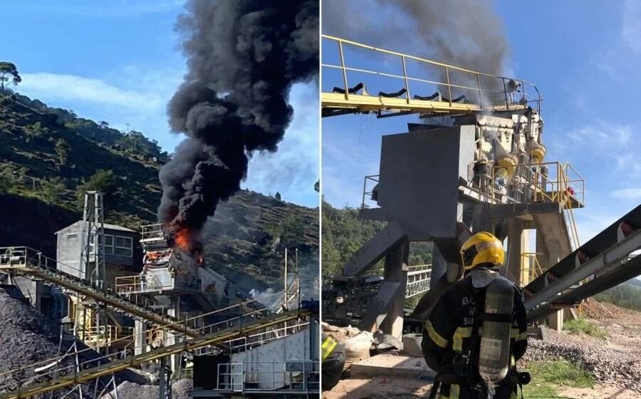 Incêndio em empresa de mineração causa prejuízo de R$ 300 mil