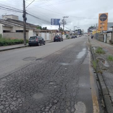 Reparos na pista da Rua Padre Nóbrega, em Tubarão, iniciam nesta terça-feira (12)