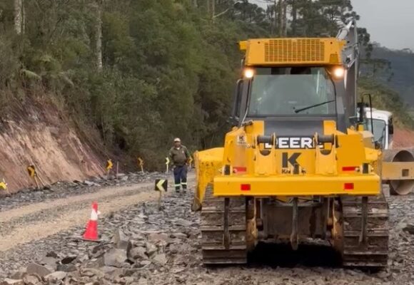 Obras na Serra do Corvo Branco avançam em Urubici e em Grão-Pará