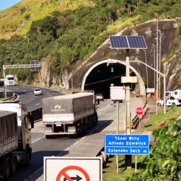 Trânsito: Túnel Willy Alfredo Zumblick, na BR-101 em Tubarão, ficará em meia pista durante o fim de semana