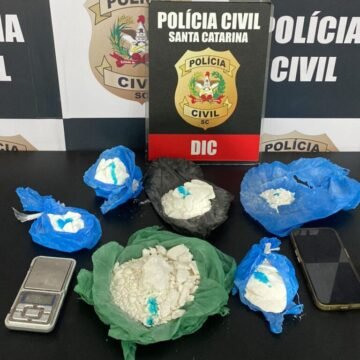 Suspeito por tráfico de drogas é preso com mais de meio quilo de cocaína em Tubarão