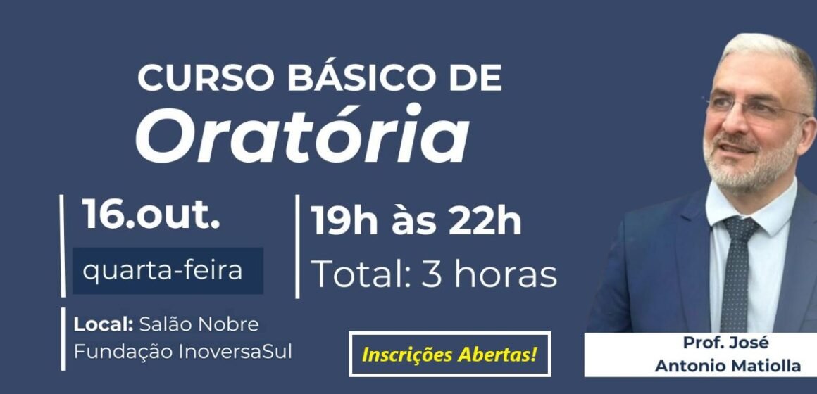 Fundação InoversaSul promove curso de oratória para desenvolvimento pessoal e profissional