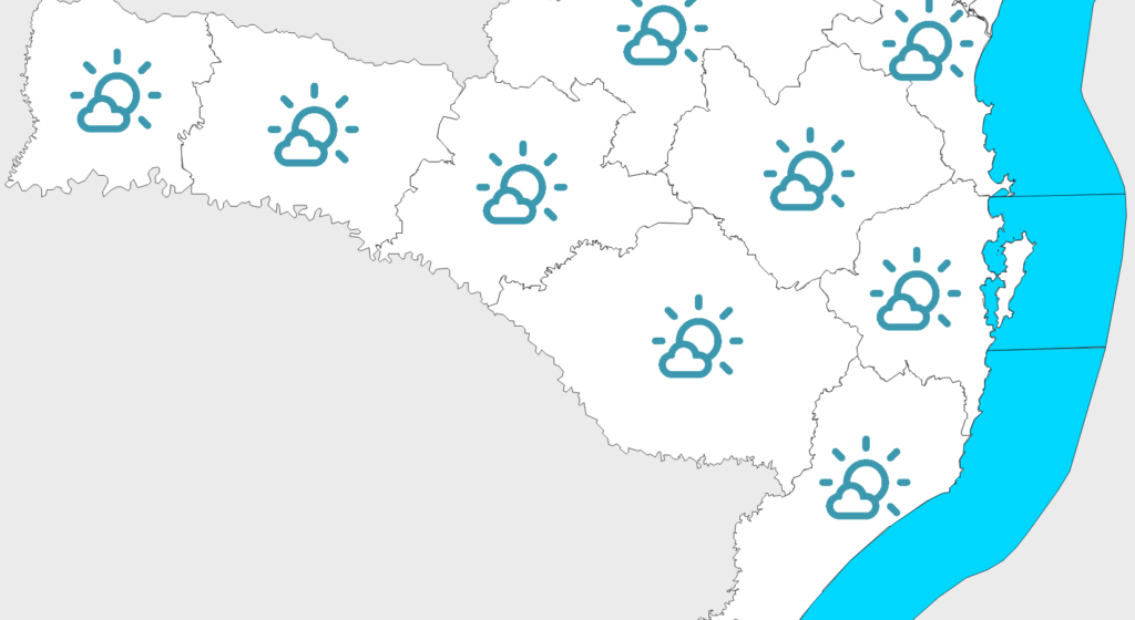 Sol, vento e nuvens marcam esta quinta-feira (12) em Santa Catarina