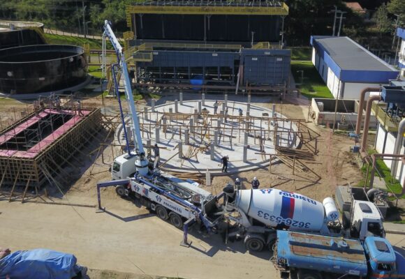 Tubarão avança em ampliação do sistema de esgoto: obra da 2ª etapa da ETE vai dobrar a capacidade de atendimento