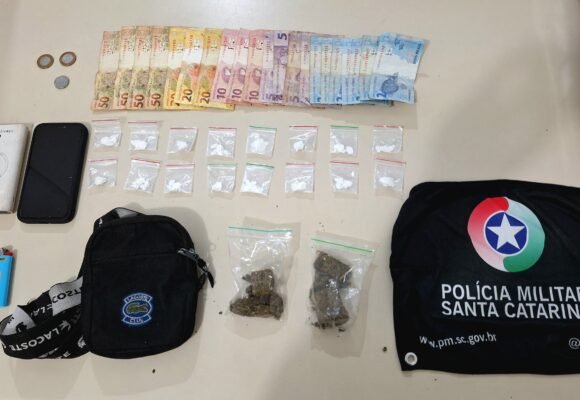 Homem é preso por tráfico e fuga perigosa no Centro de Tubarão