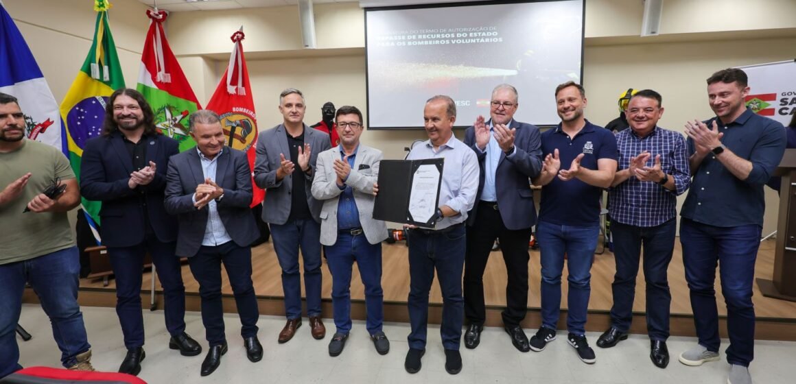 Governo autoriza repasse de R$ 10 milhões para os Bombeiros Voluntários de SC