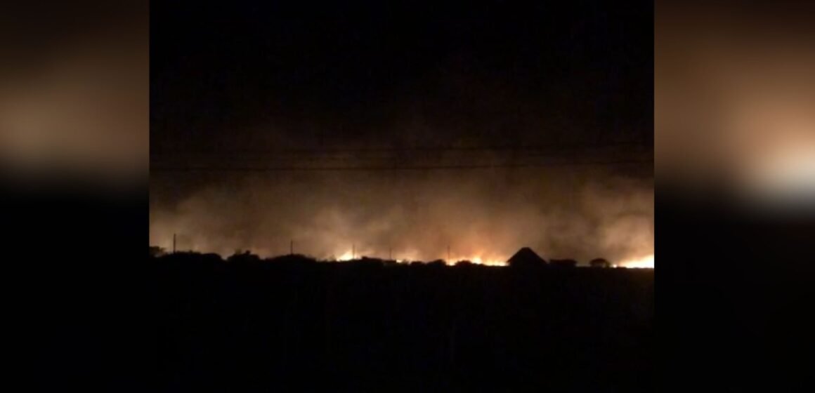 Incêndio em vegetação atinge grande área e ameaça casas em Laguna