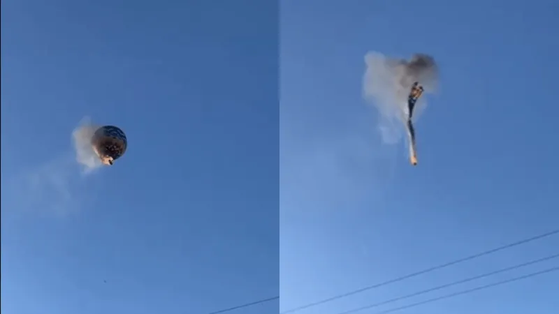 Piloto relata que maçarico causou incêndio em balão