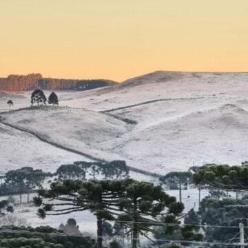 Semana começa com frio intenso em Santa Catarina
