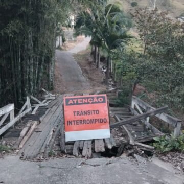 Pontilhão de madeira é interditado em São Martinho