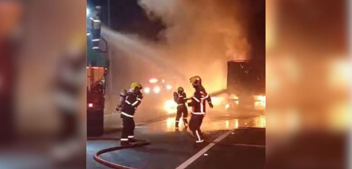 Caminhoneiro morre carbonizado em colisão com incêndio na BR-101