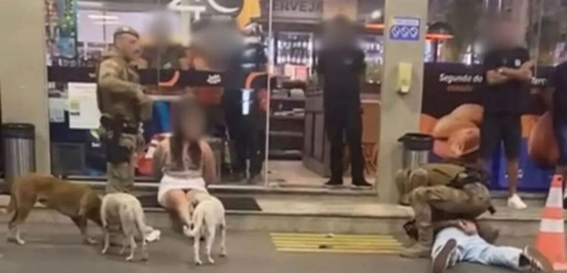 Mulher é derrubada por policial durante abordagem em Braço do Norte; caso será investigado