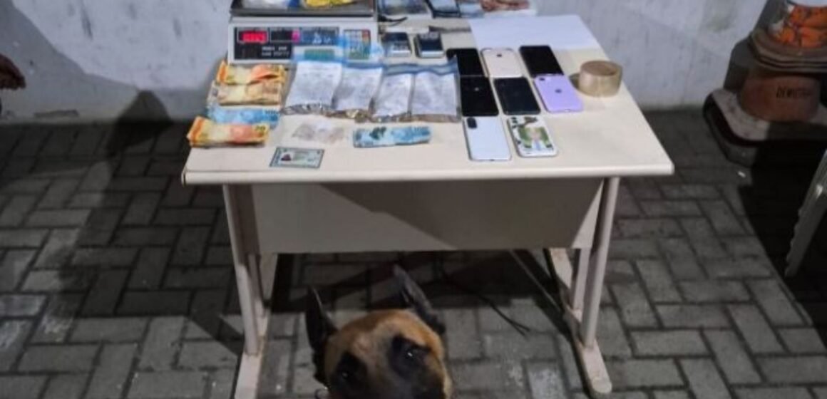 Cinco pessoas são presas com quase 1 kg de drogas após operação em Laguna Cinco pessoas são presas com quase 1 kg de drogas após operação em Laguna