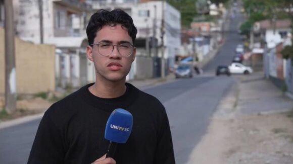 Estagiário de reportagem da UNITVSC está entre os finalistas de quadro do Fantástico com Caco Barcellos